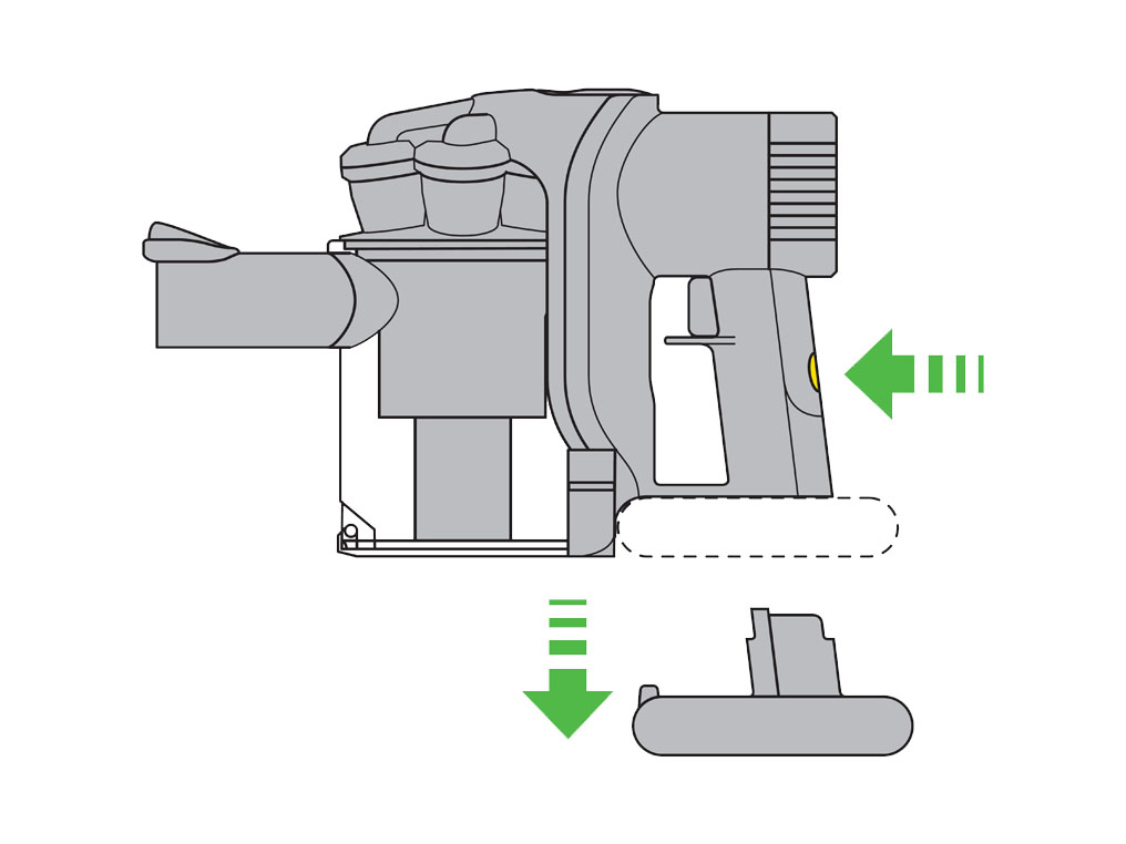 Image montrant comment retirer le bloc d’alimentation de votre machine.